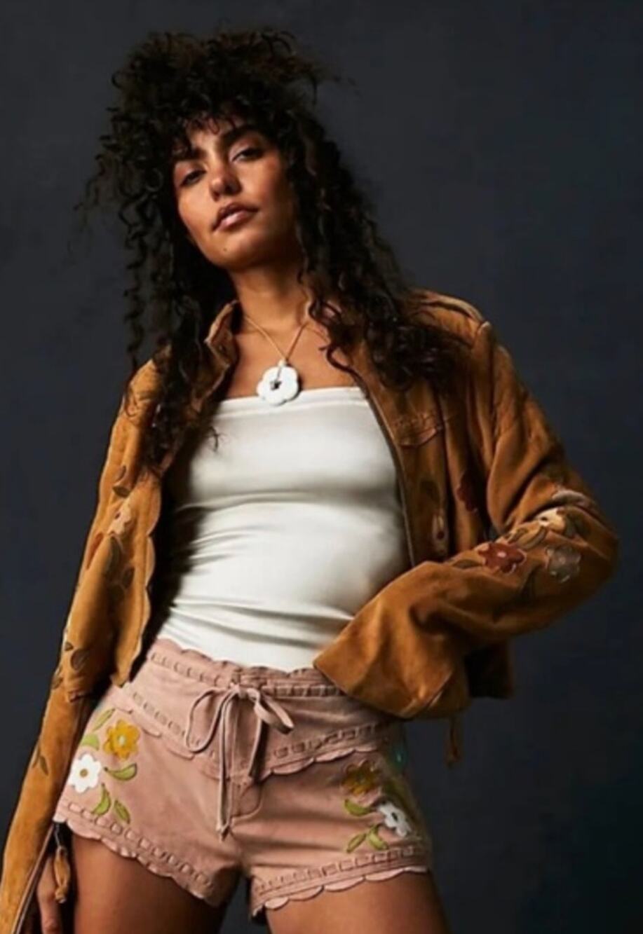 Free People Bali Honeybuzz Suede Shorts, Size 14 $368 Retail